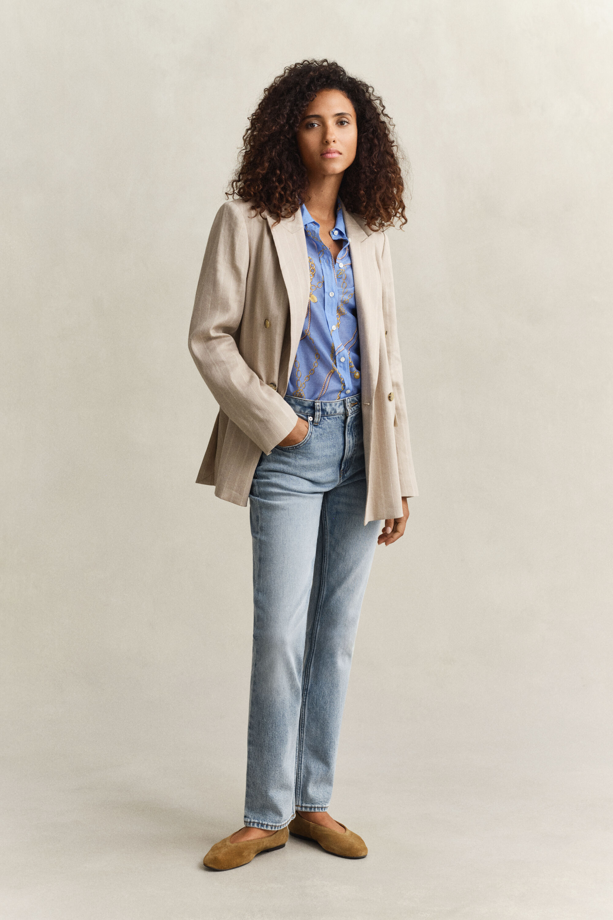 Skjorta i bomull och silke