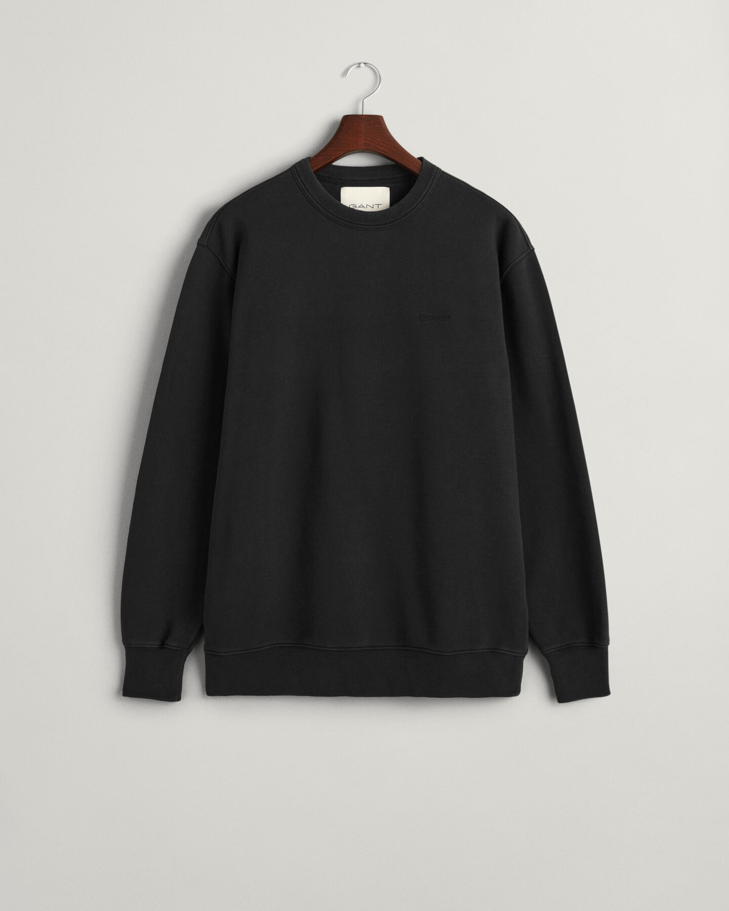 Sweatshirt med rund hals och GANT-logotyp