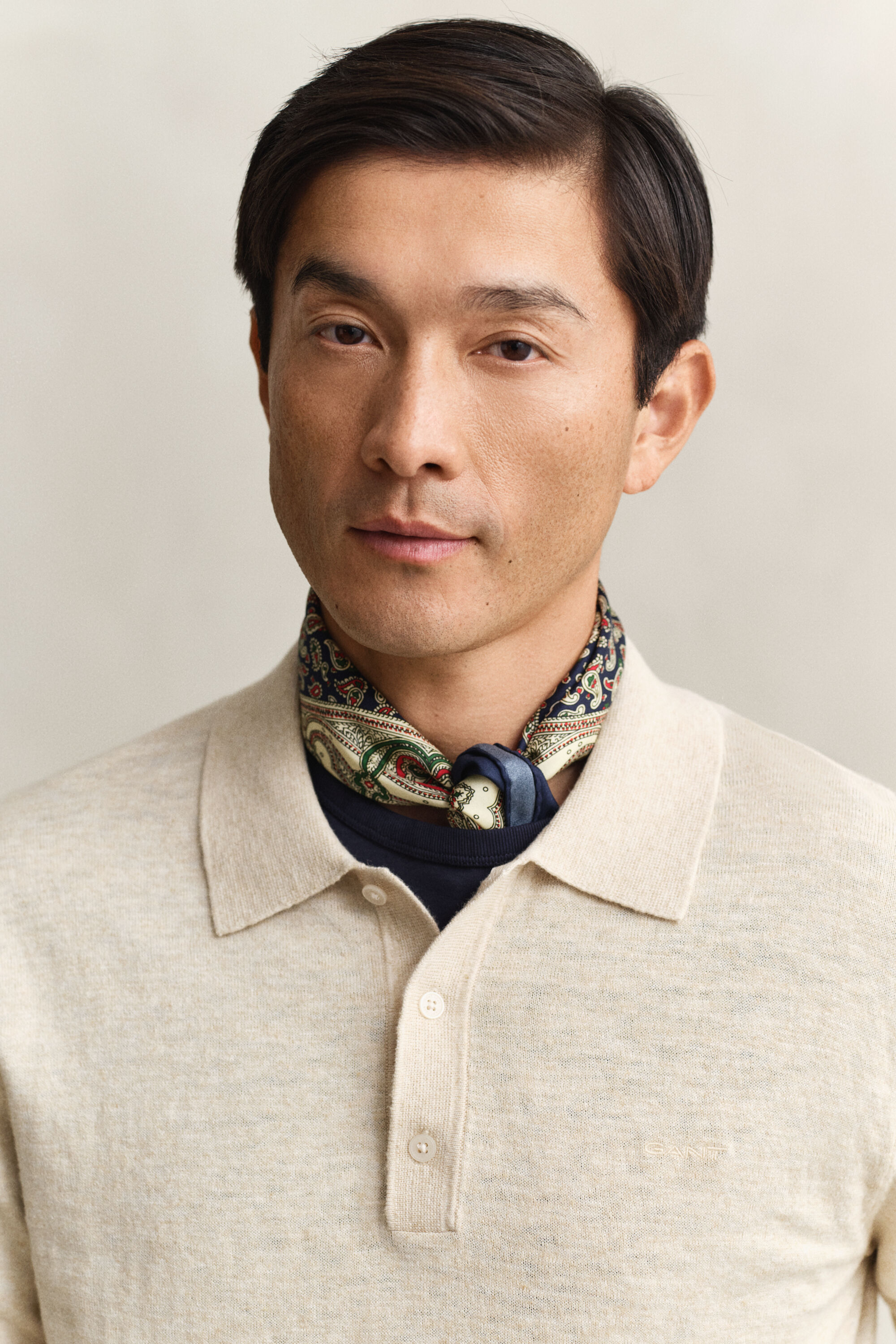 Pikétröja i grovspunnen bomullsblandning