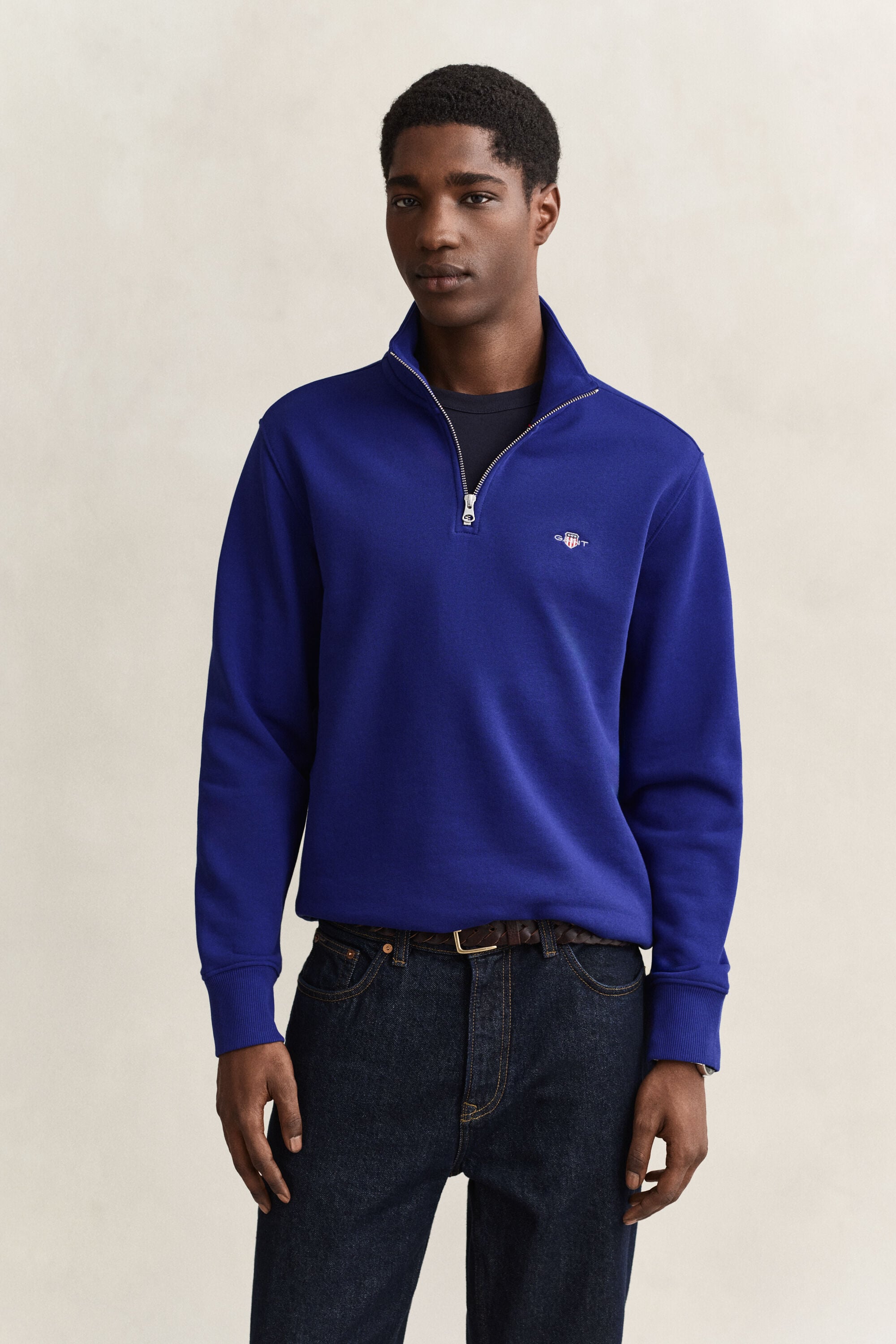 Shield sweatshirt med dragkedja vid halsöppningen
