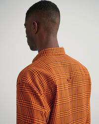 Oversized hundtandsmönstrad bomullsskjorta