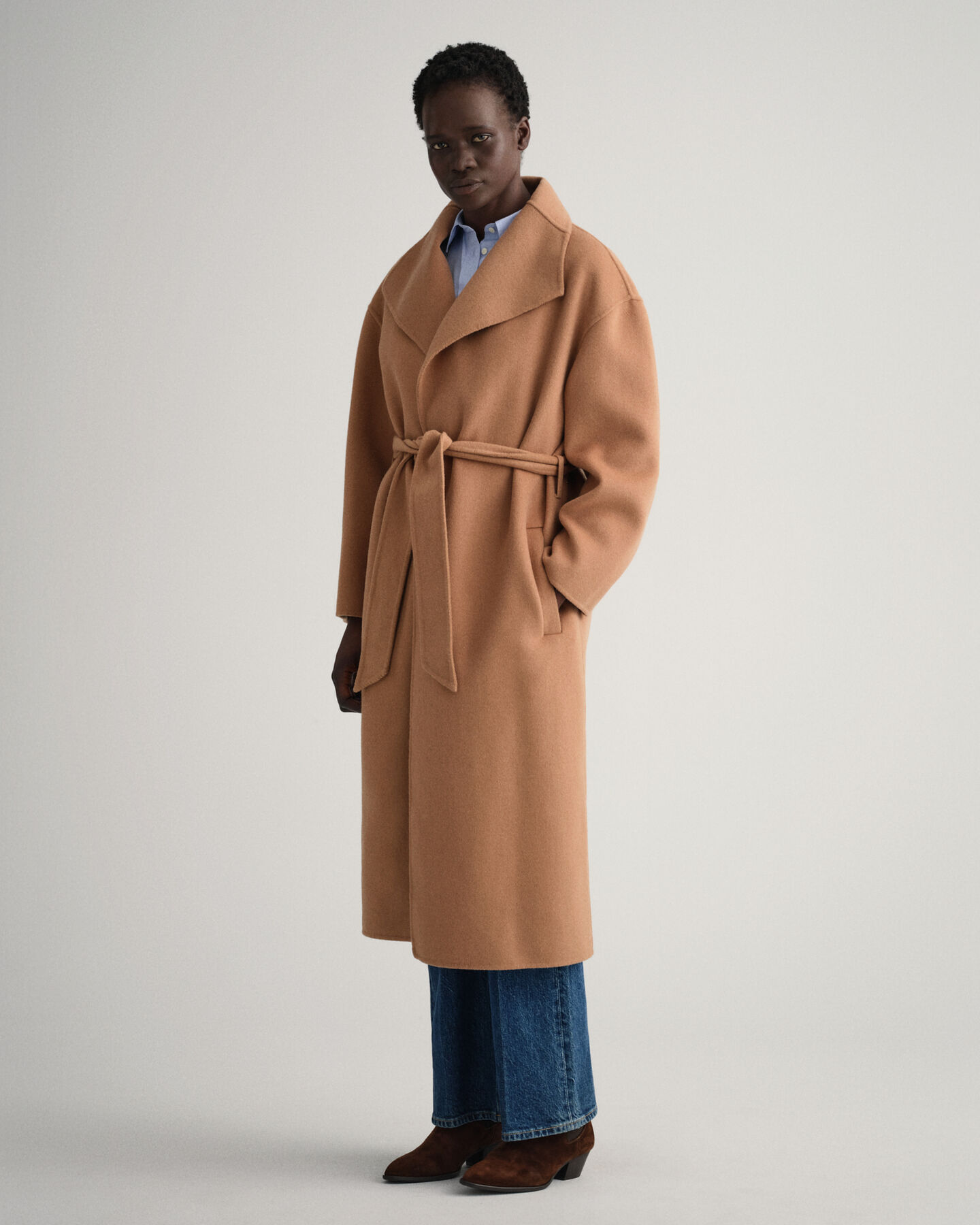 Handsydd kappa med midjebälte