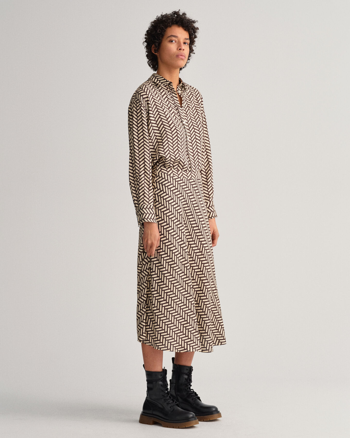 Relaxed fit Geometric skjorta