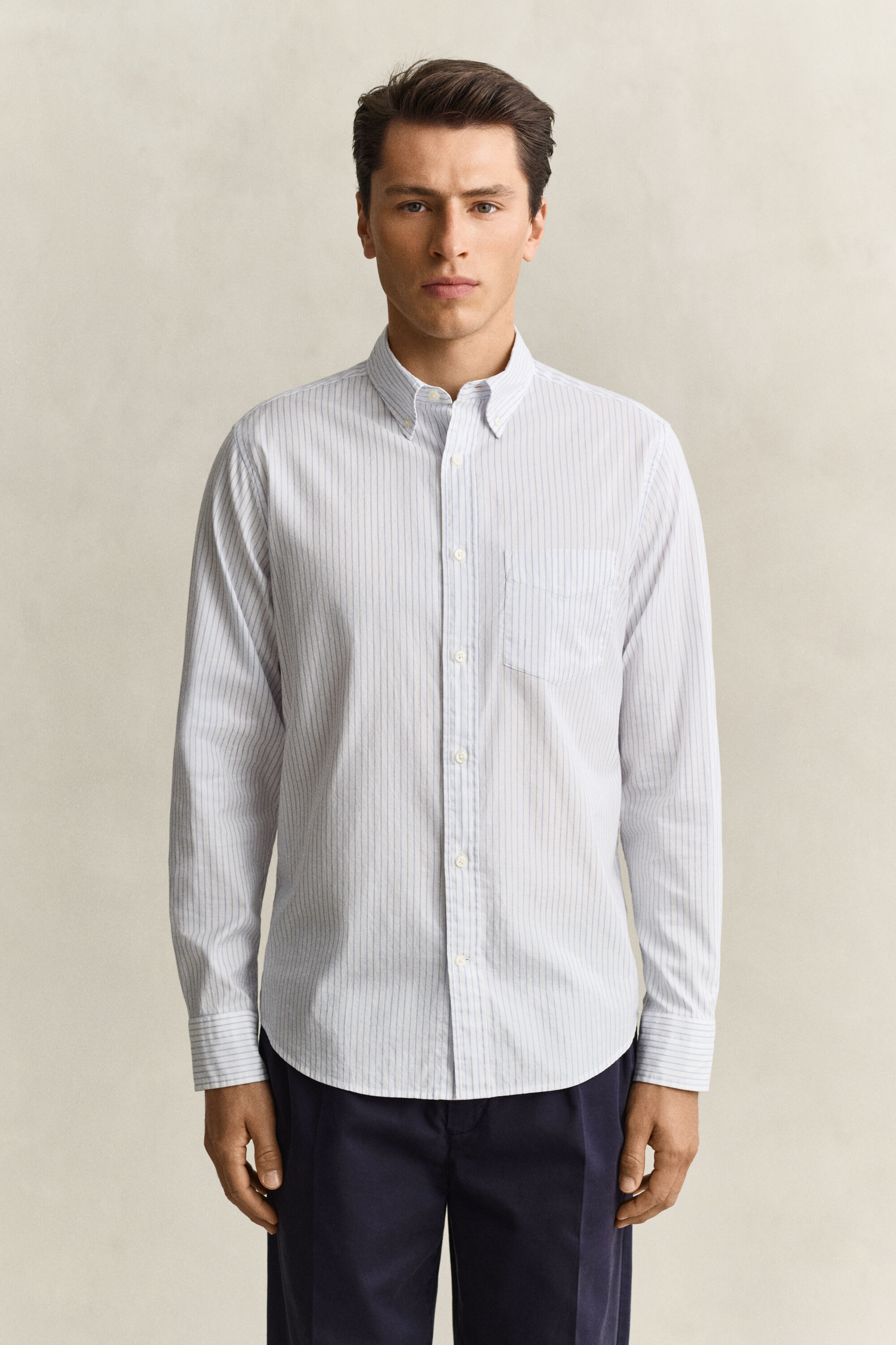 Gant x Yale randig oxfordskjorta