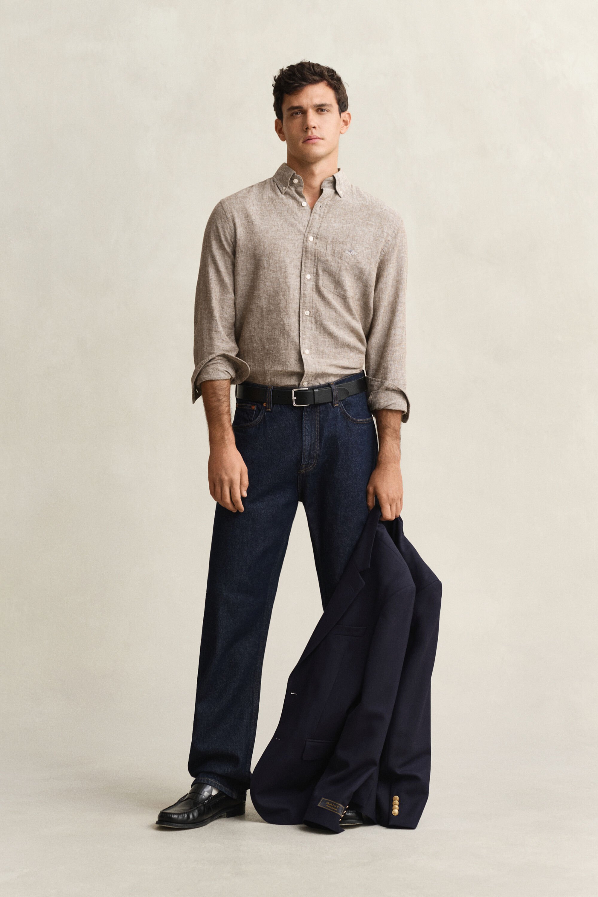 Skjorta i linneblandning