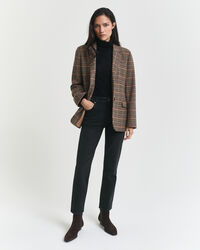 Slim fit cropped svarta jeans