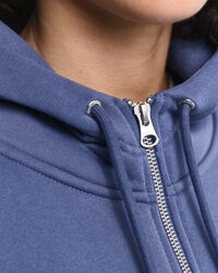Tonal Shield hoodie med dragkedja