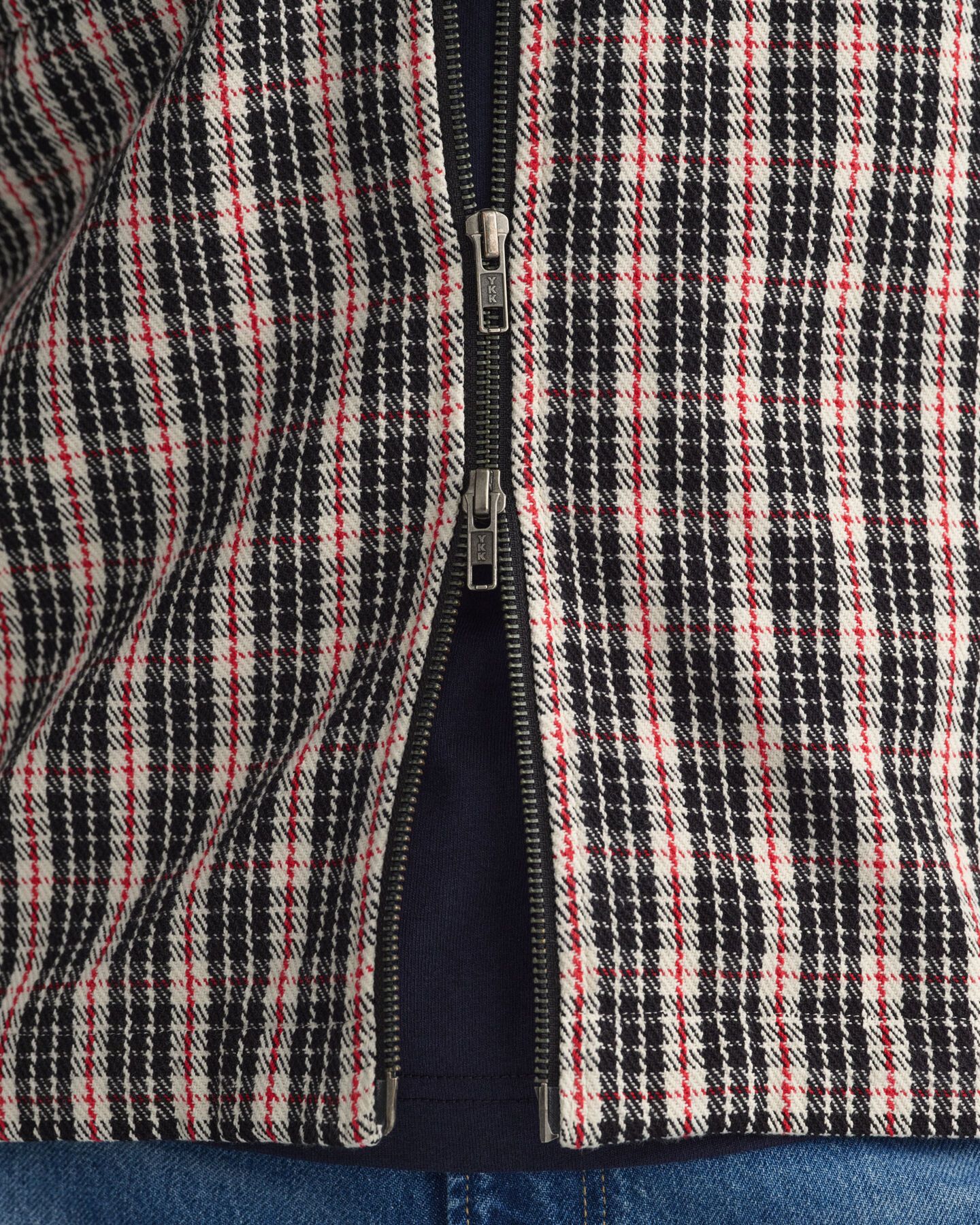 Relaxed fit twillskjorta med dragkedja