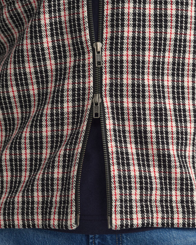 Relaxed fit twillskjorta med dragkedja