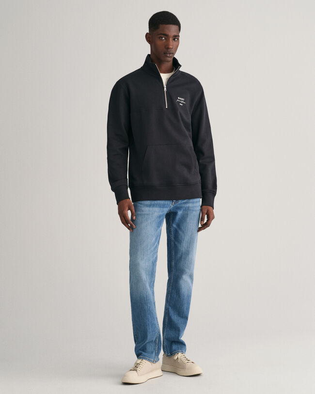 GANT Script Graphic half-zip sweatshirt