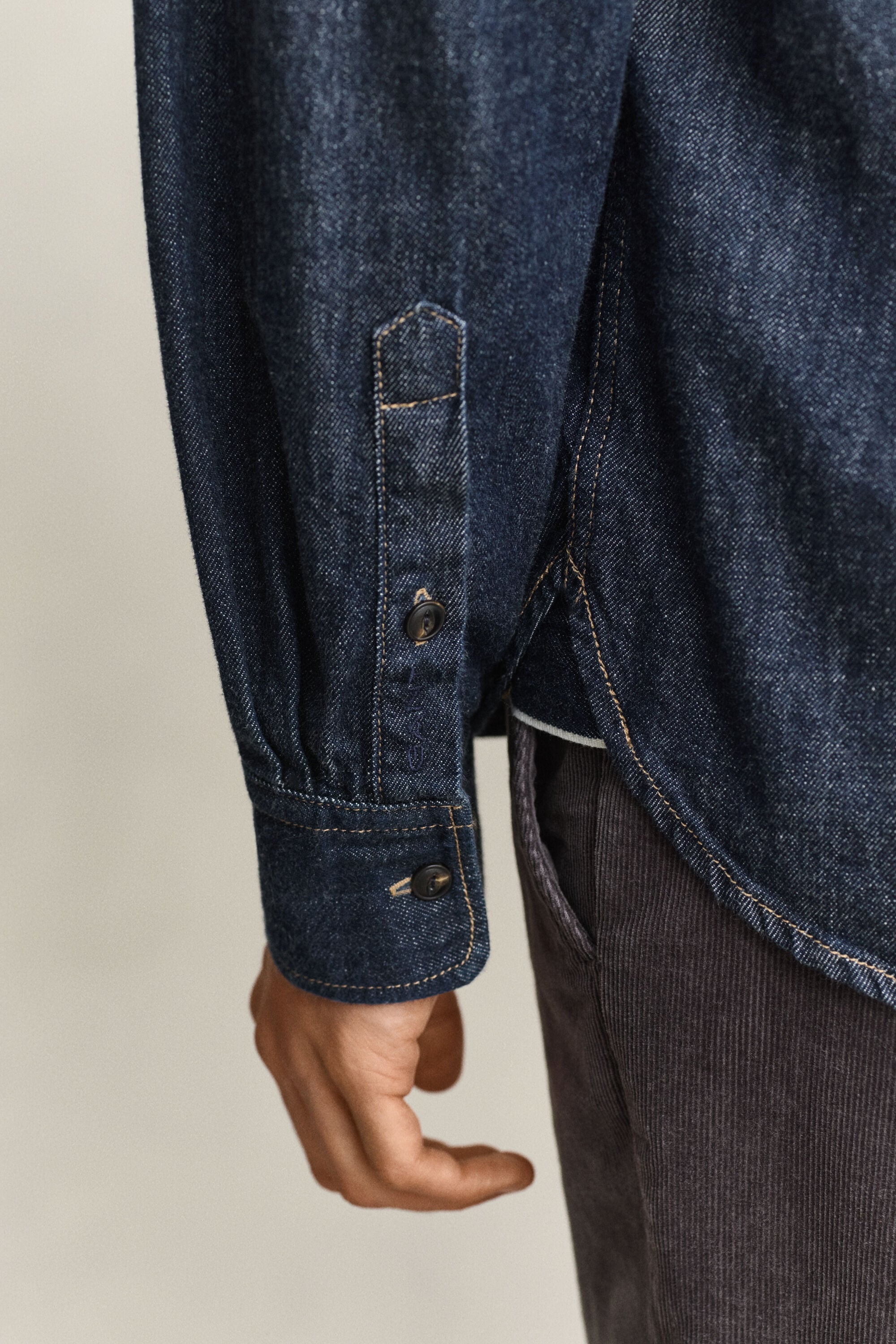 Denimskjorta med stadkant