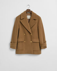 Medellång skepparkavaj i ylle