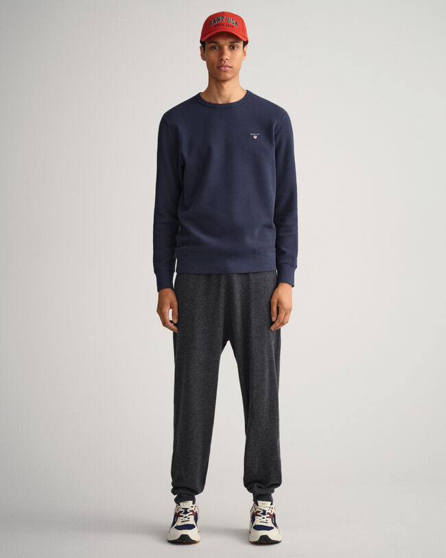 Waffle crew neck sweatshirt