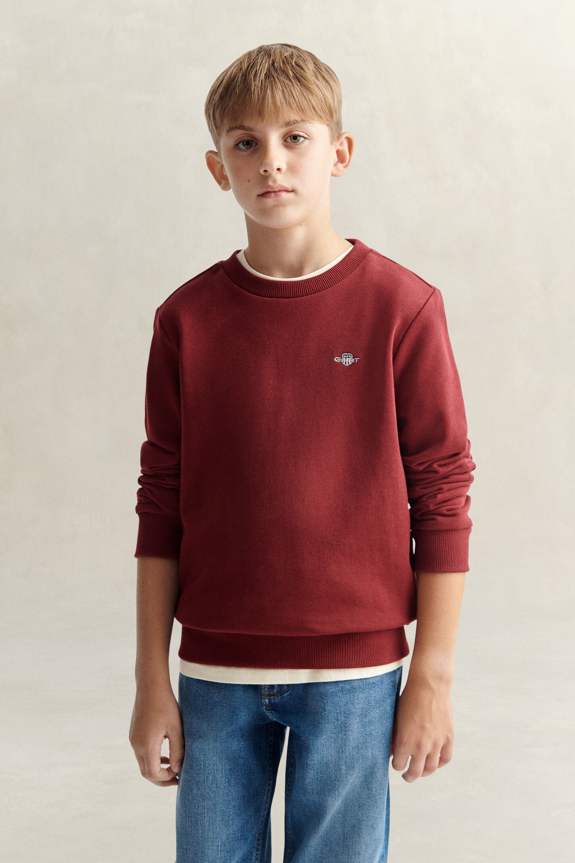 Teens sweatshirt med sköldemblem