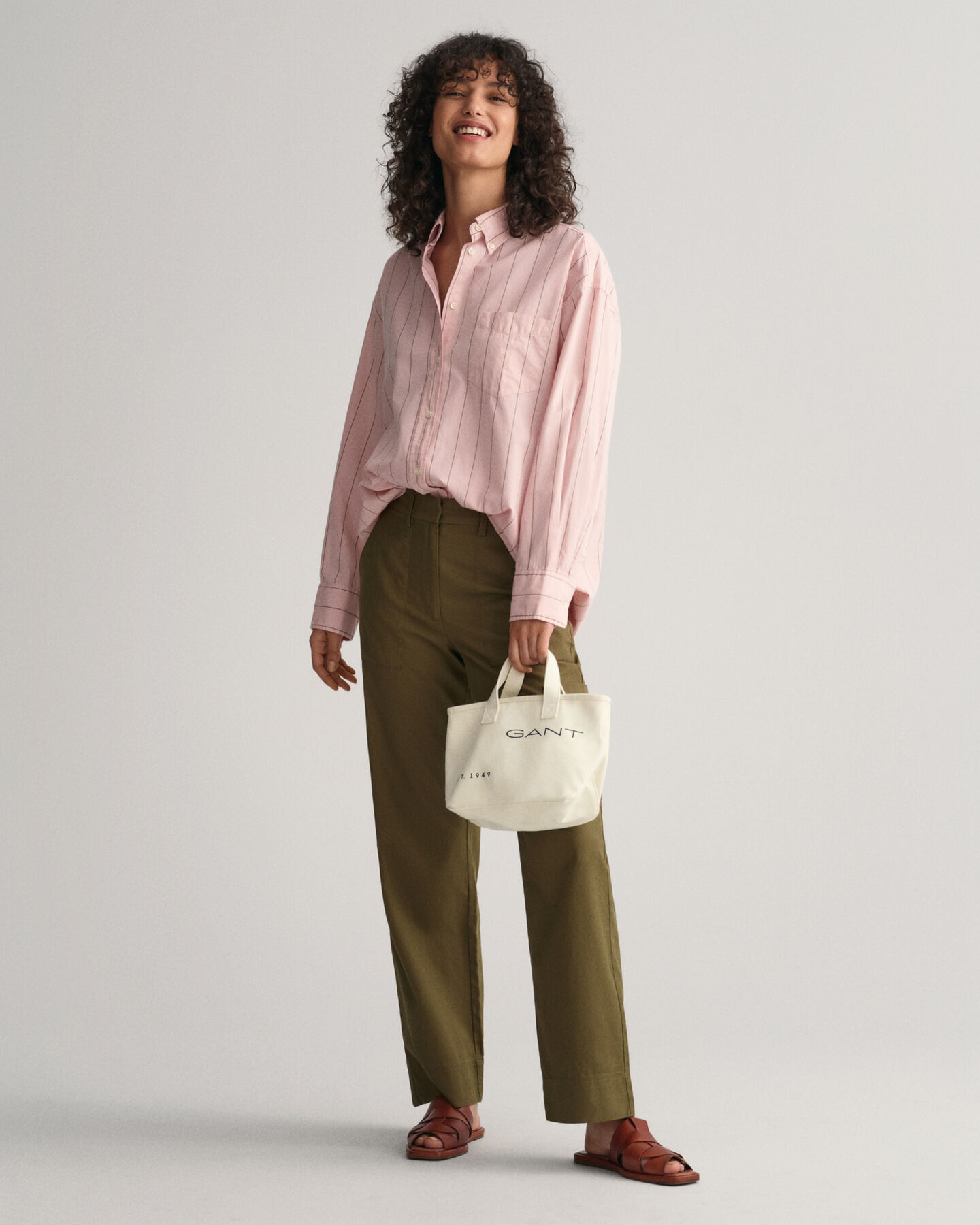 Oversized Luxury randig oxfordskjorta