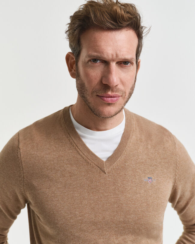 Klassisk V-ringad bomullströja