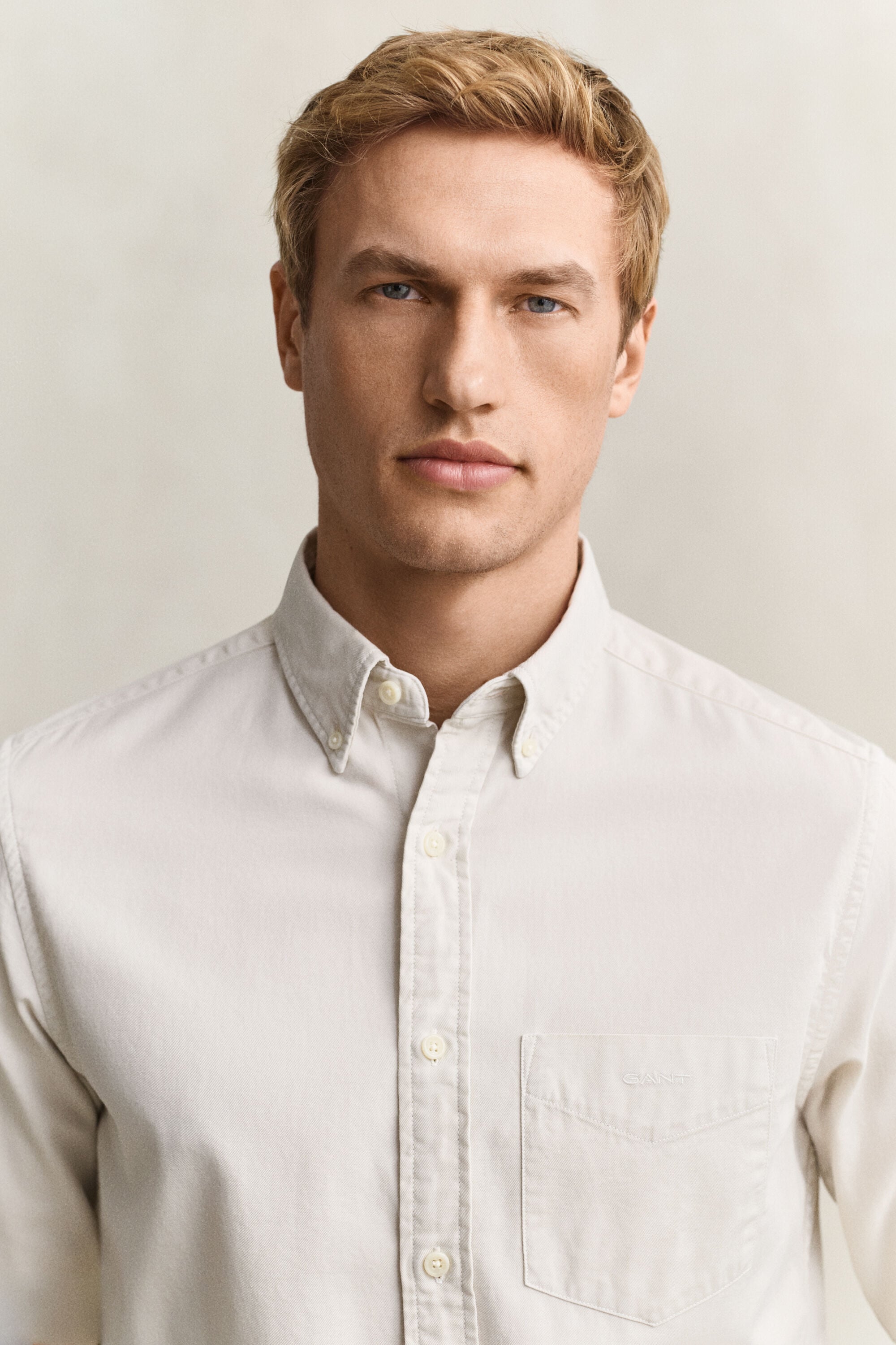 Regular fit twillskjorta
