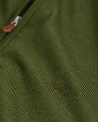 Tr&ouml;ja med half-zip i extra fin merinoull