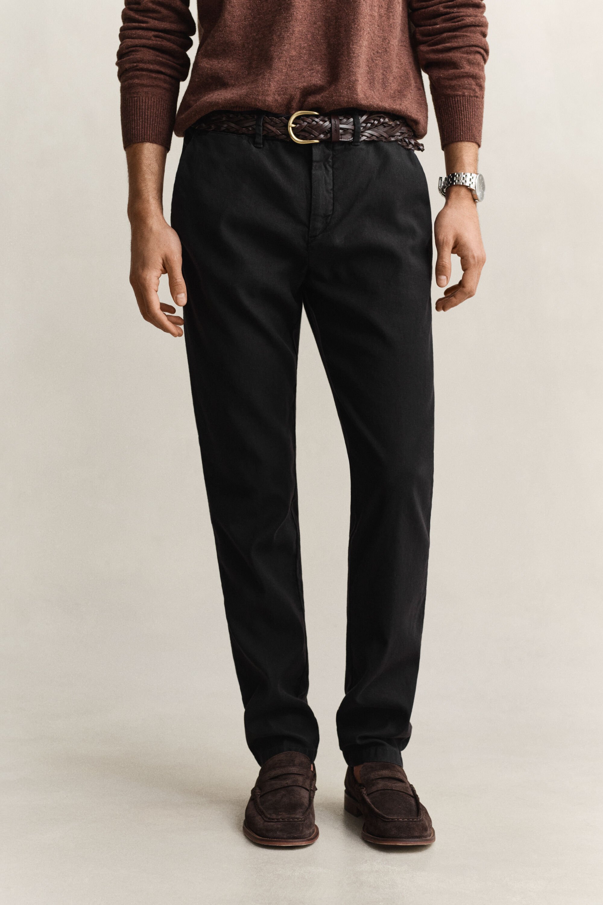 Chinos i linneblandning