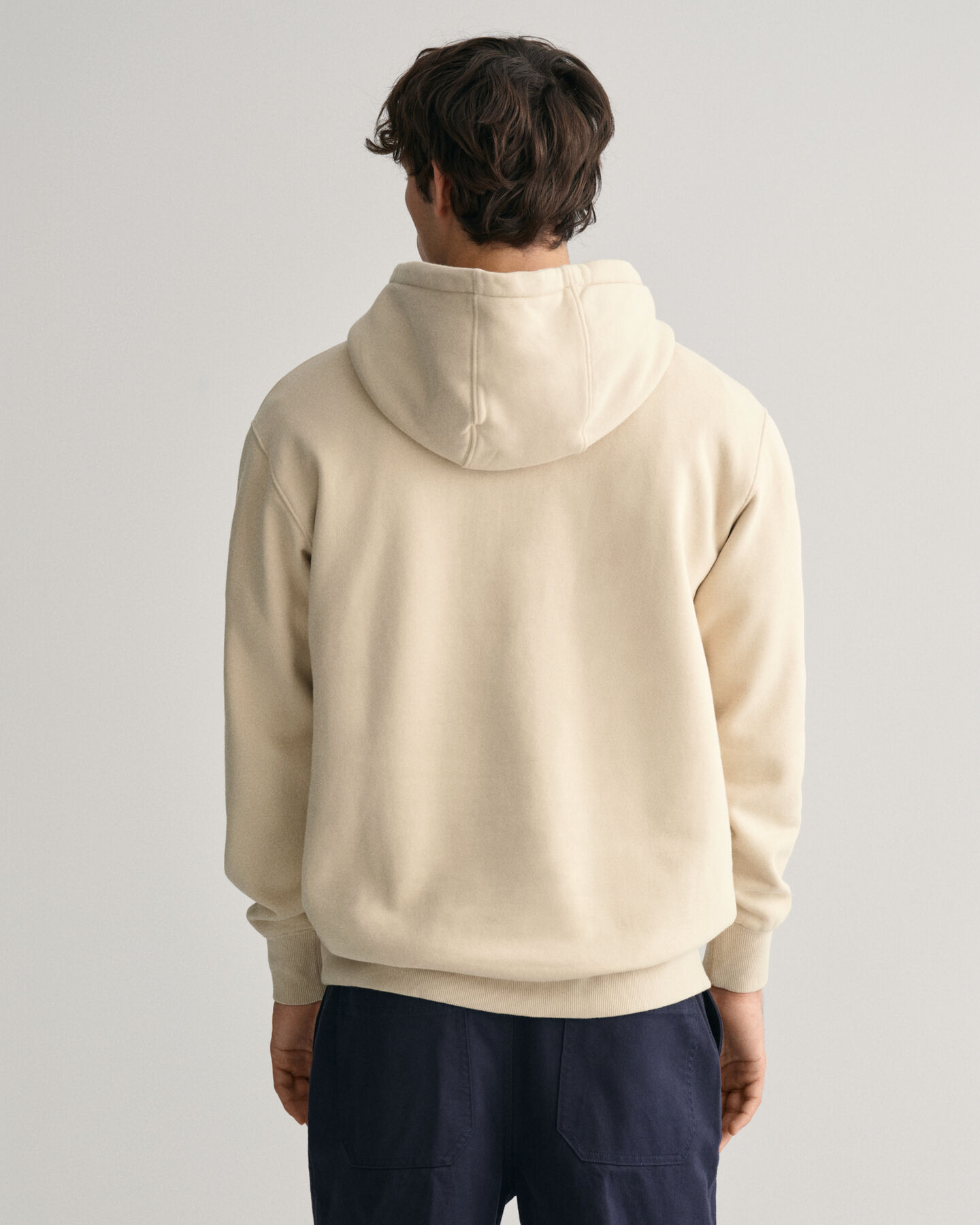 Hoodie med GANT-logotyp