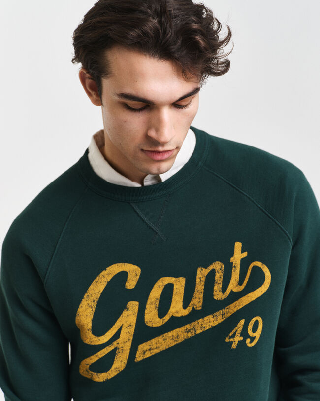 Graphic rundhalsad sweatshirt