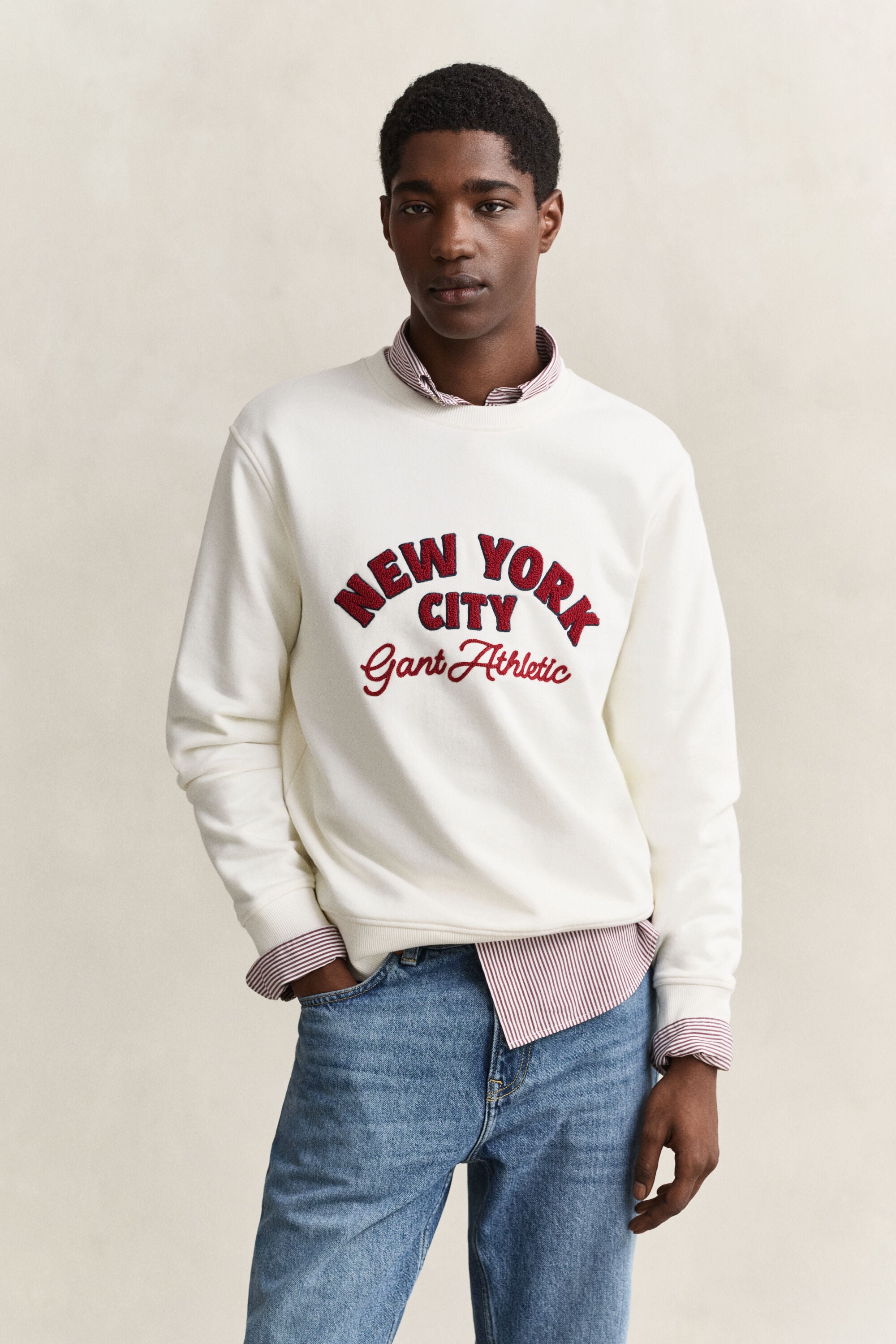 Sweatshirt med säsongens tryck