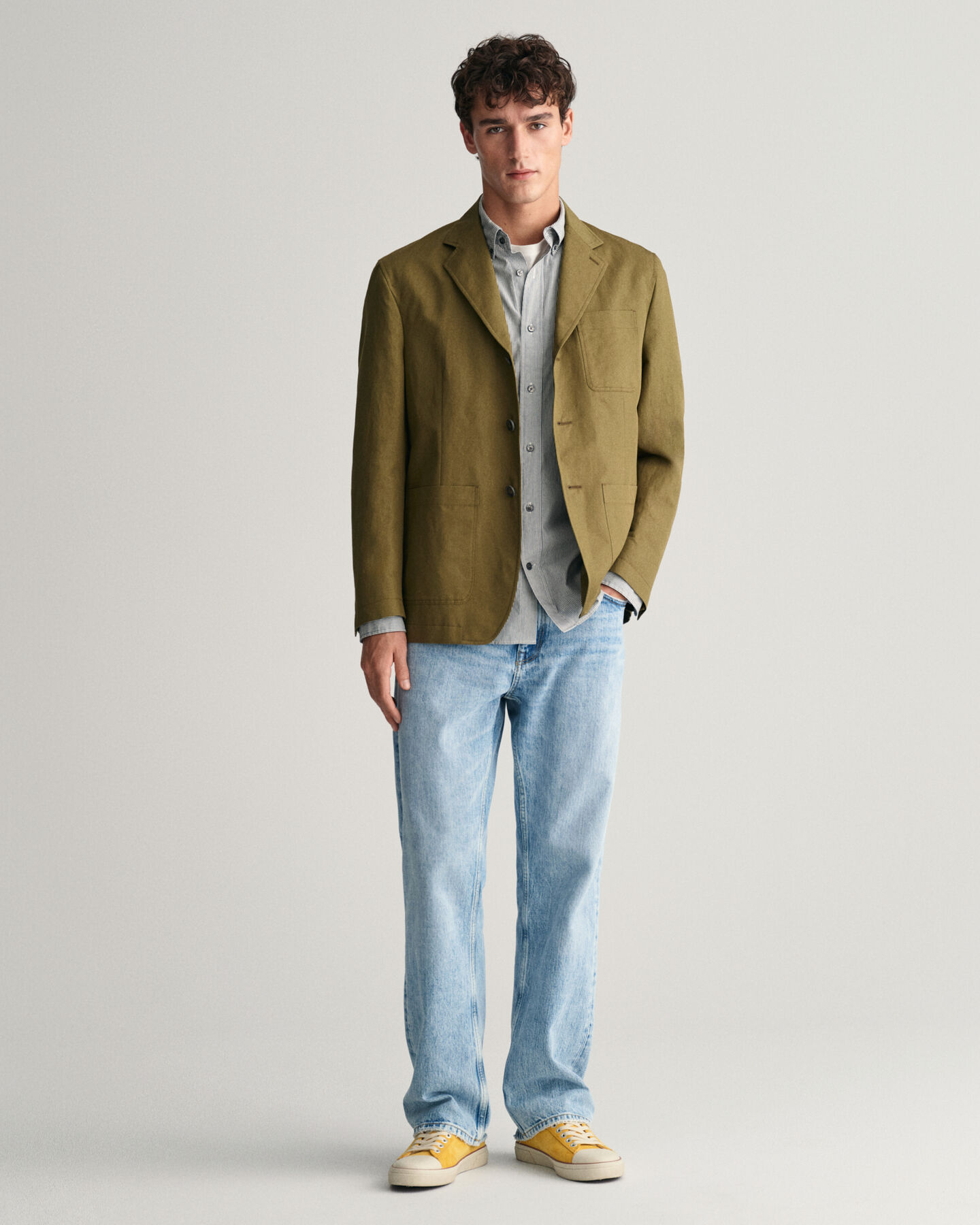 Regular fit bomullskavaj