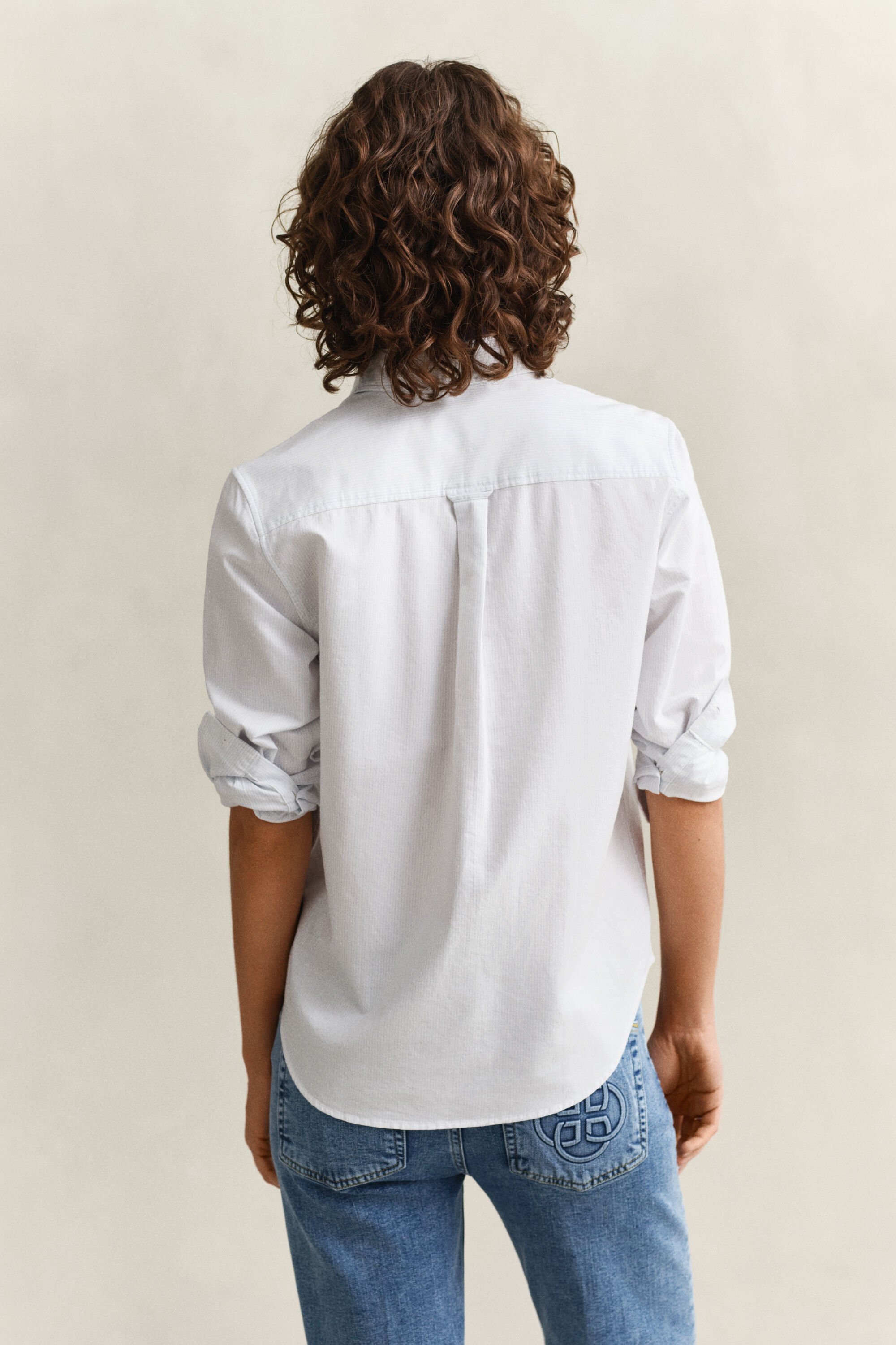 Regular fit klassisk rutig oxfordskjorta