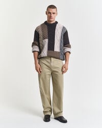 Relaxed fit chinos i bomullstwill