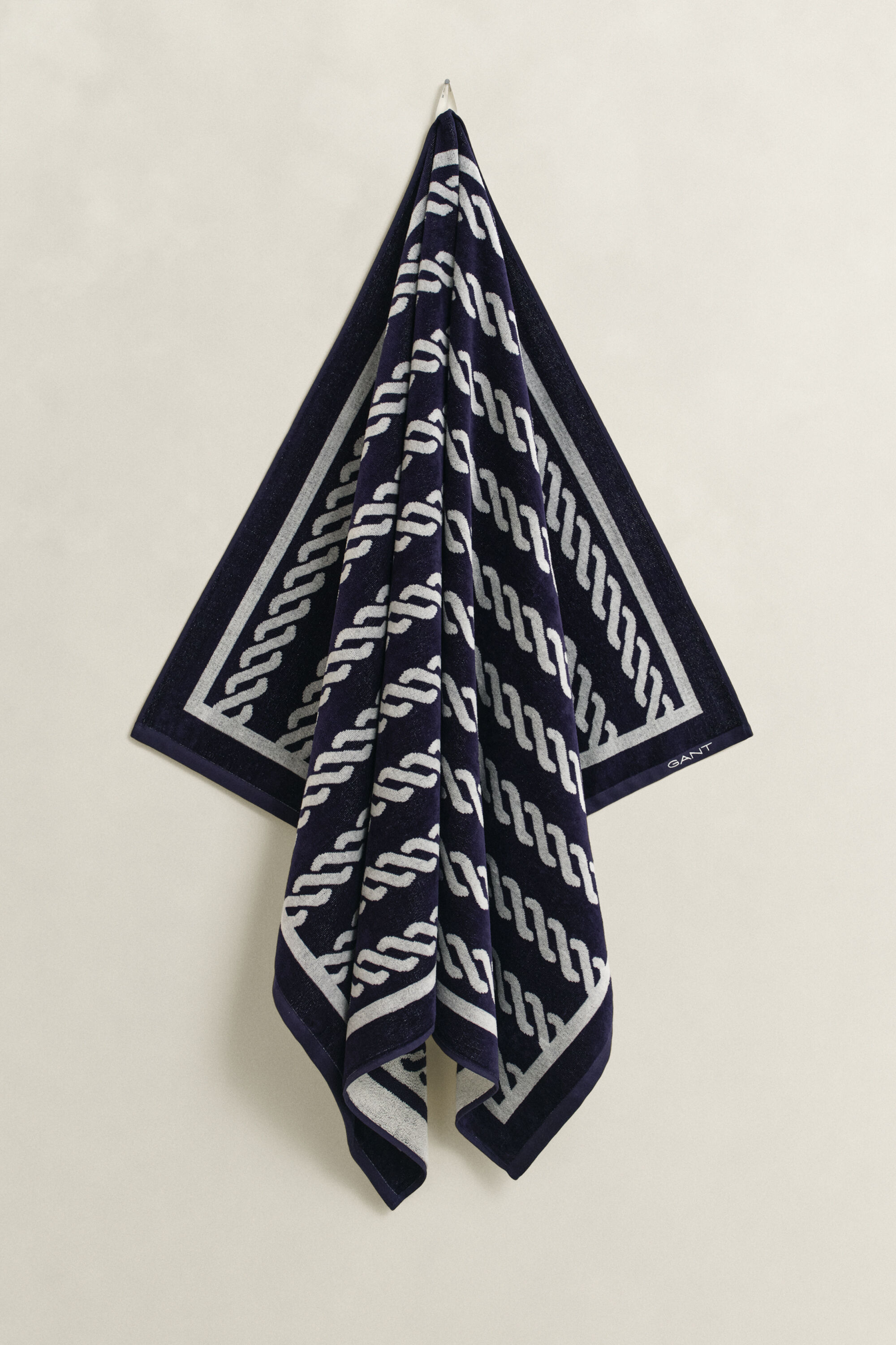 Repmönstrad strandhandduk