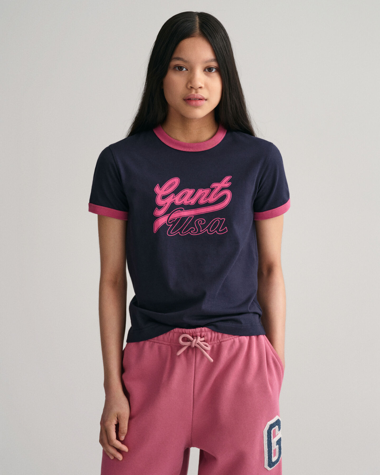 Teen Girls cropped GANT USA T-shirt