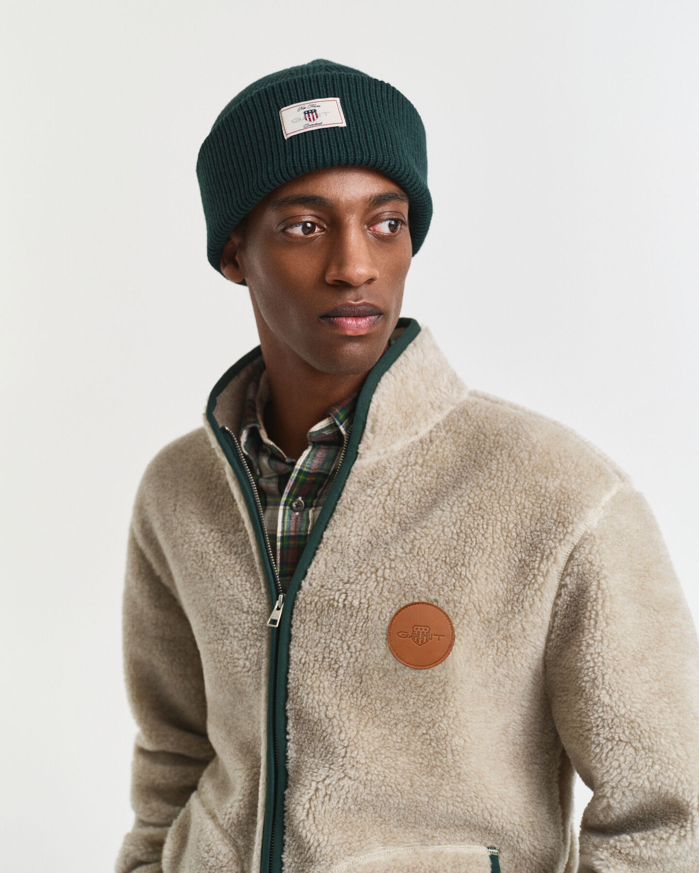 Ribbstickad bomullsmössa