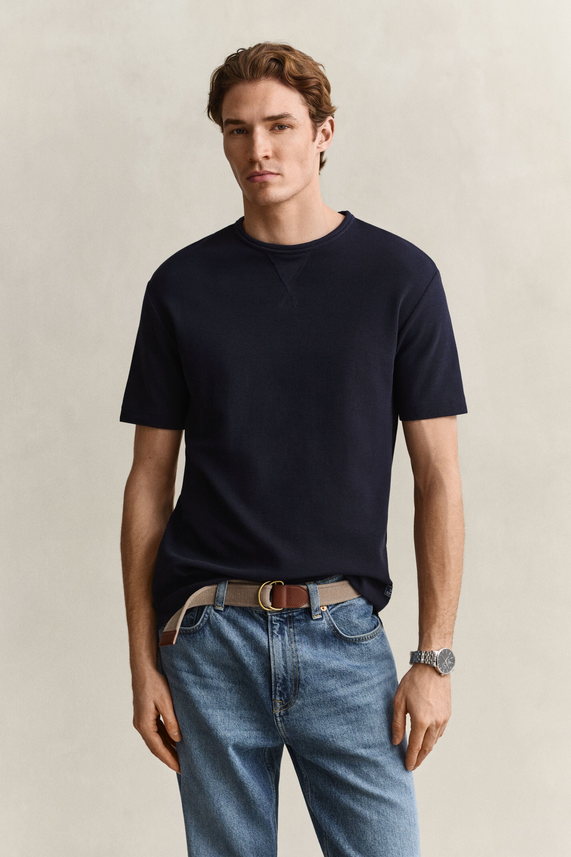T-shirt med textur