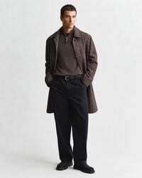 Tröja i superfin lammull med half-zip