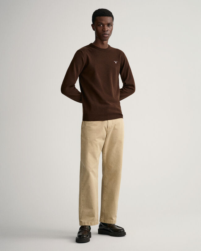 Crew neck tr&ouml;ja i superfin lammull