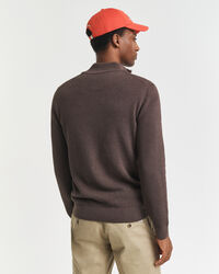 Kofta i bomullspiké med dragkedja