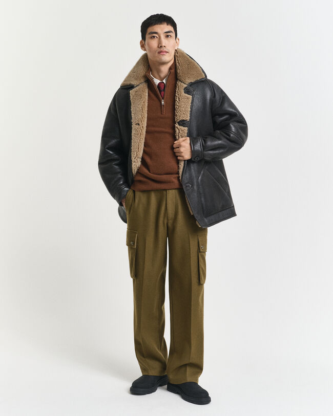 Kashmirtröja med half-zip