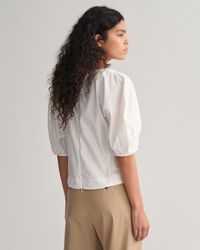 V-ringad topp med ballongärm