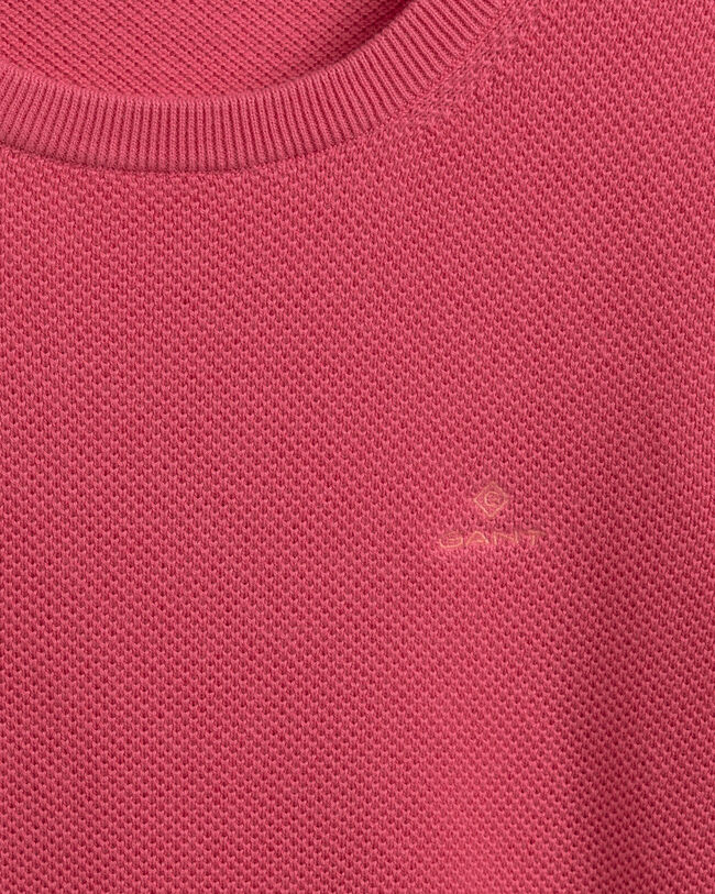 Crew neck tr&ouml;ja i bomullspik&eacute;