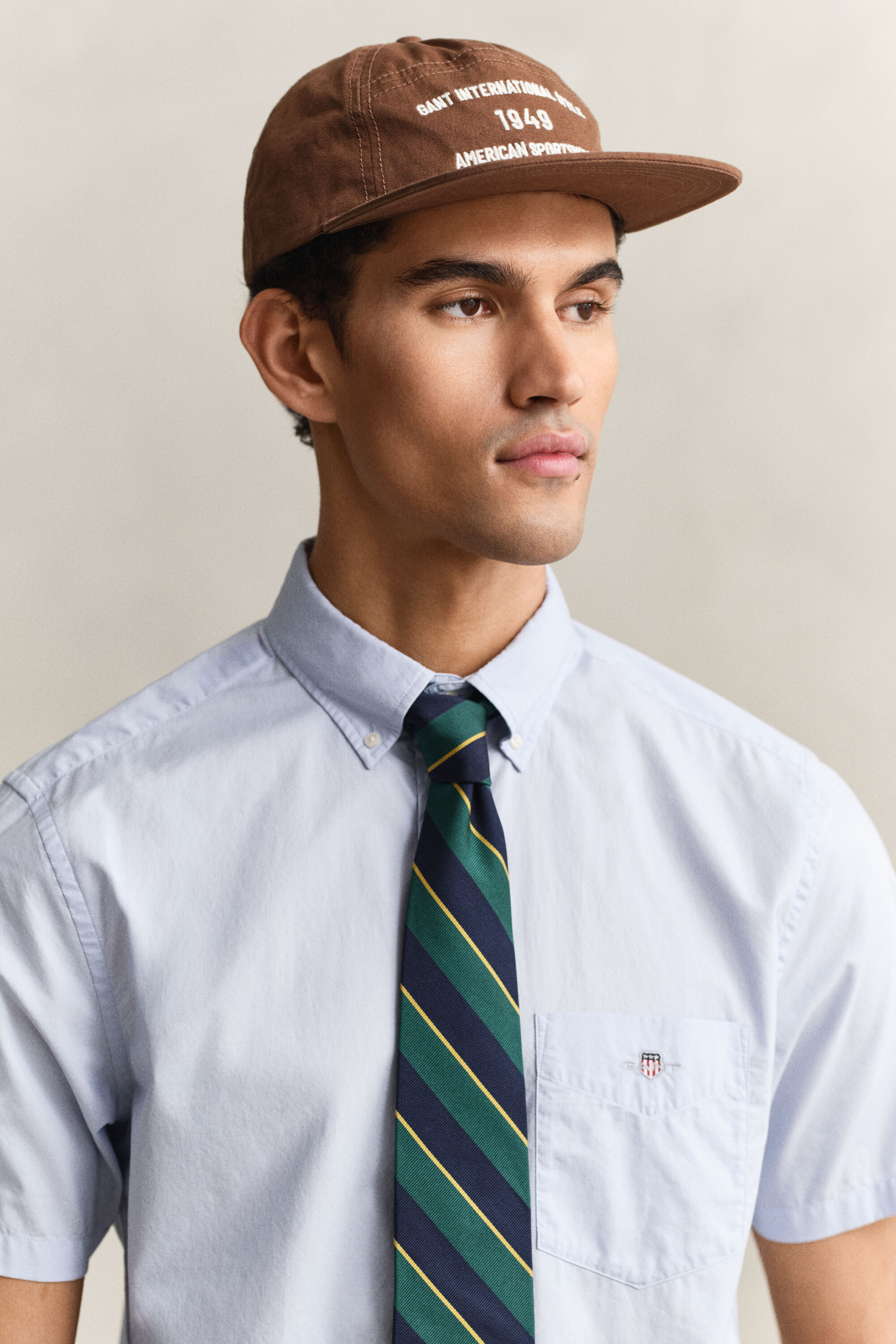 Klassisk kortärmad poplinskjorta