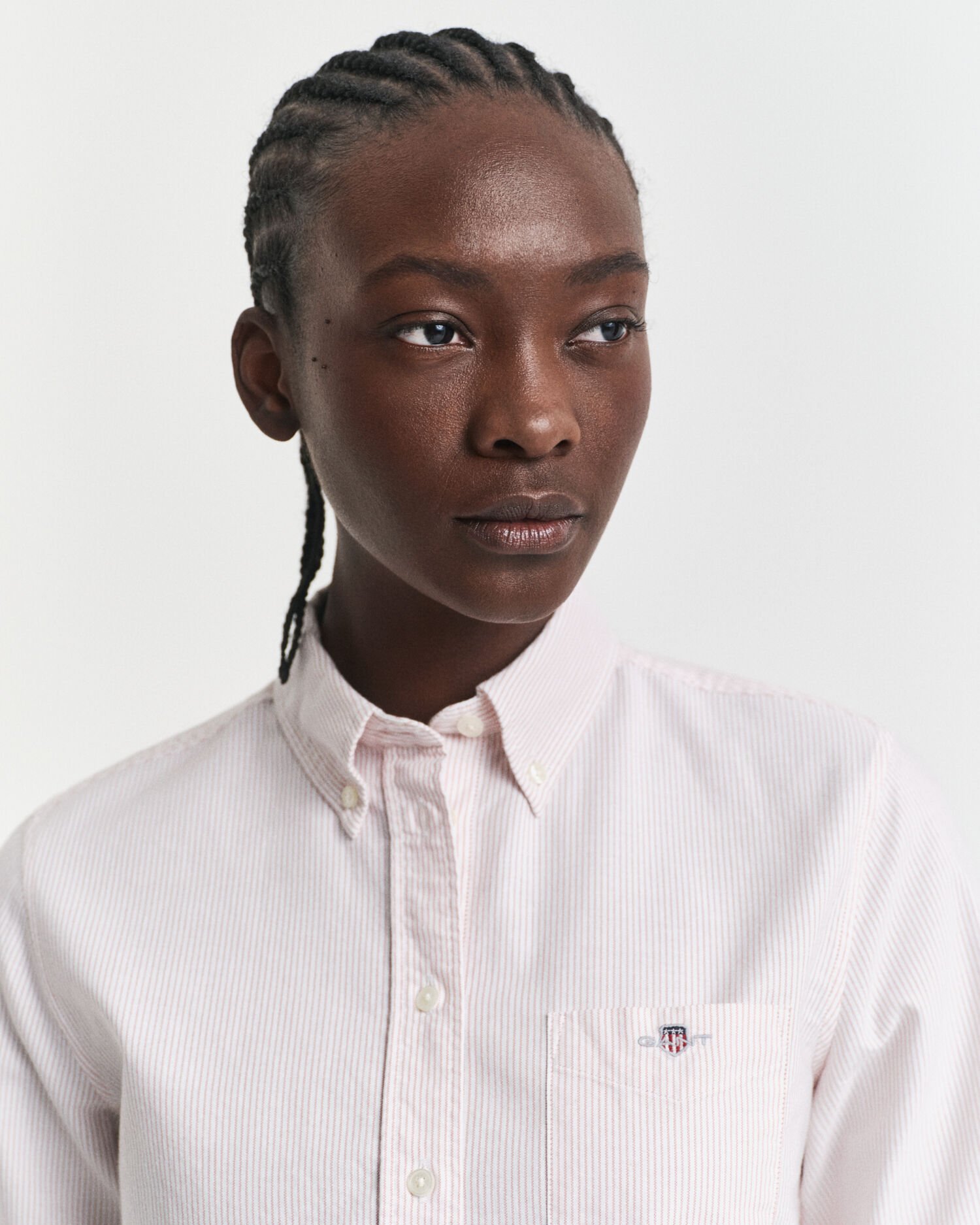 Regular fit klassisk rutig oxfordskjorta