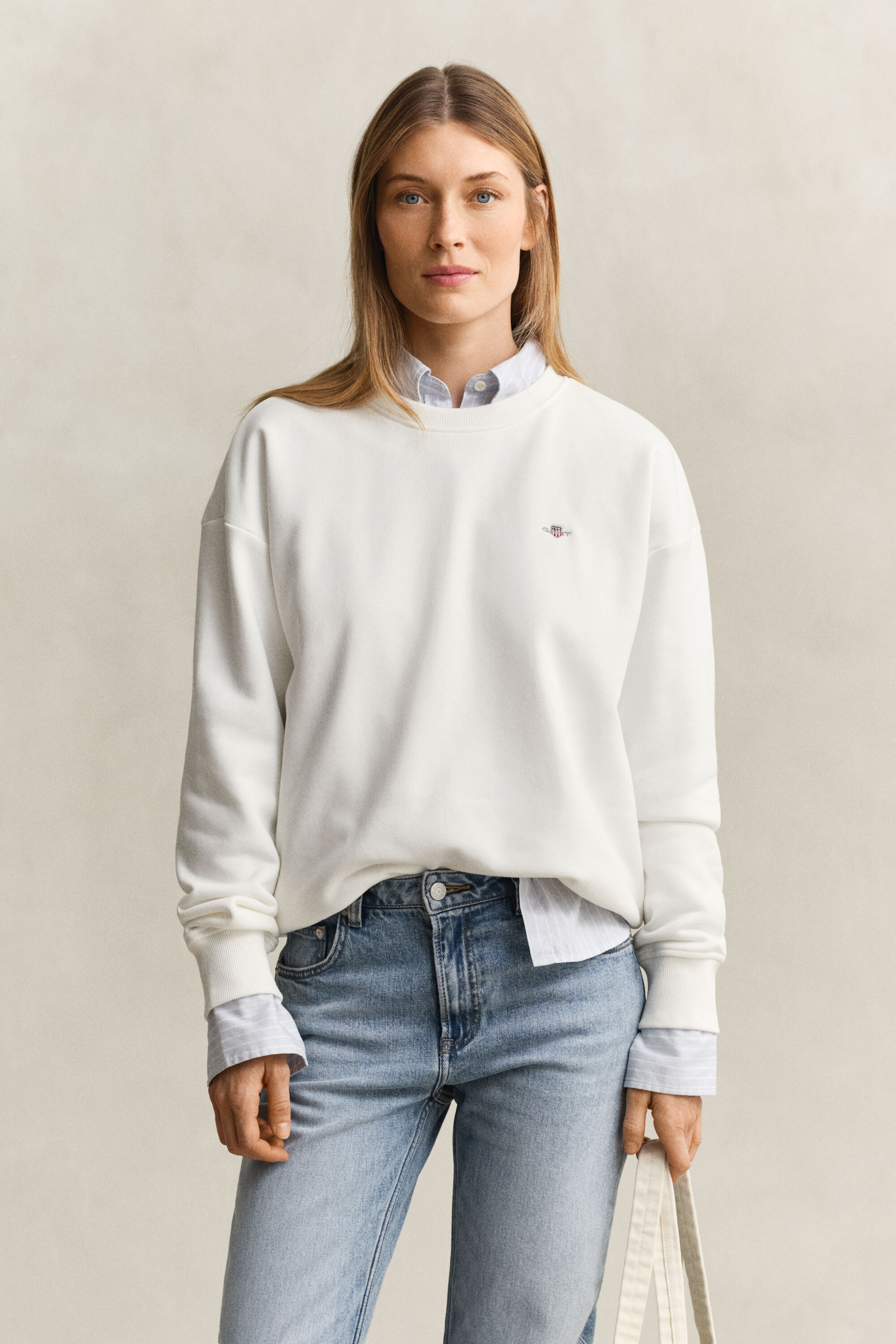 Shield sweatshirt med rund hals