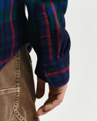 Regular fit rutig twillskjorta