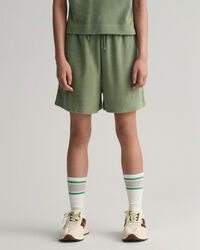 Teen Girls Terry Cloth shorts med h&ouml;g midja