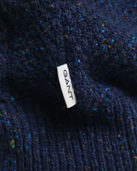 Kabelstickad cardigan med dragkedja