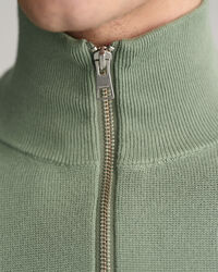 Milanostickad bomullstr&ouml;ja med halv dragkedja