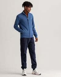 Cardigan i superfin lammull med dragkedja