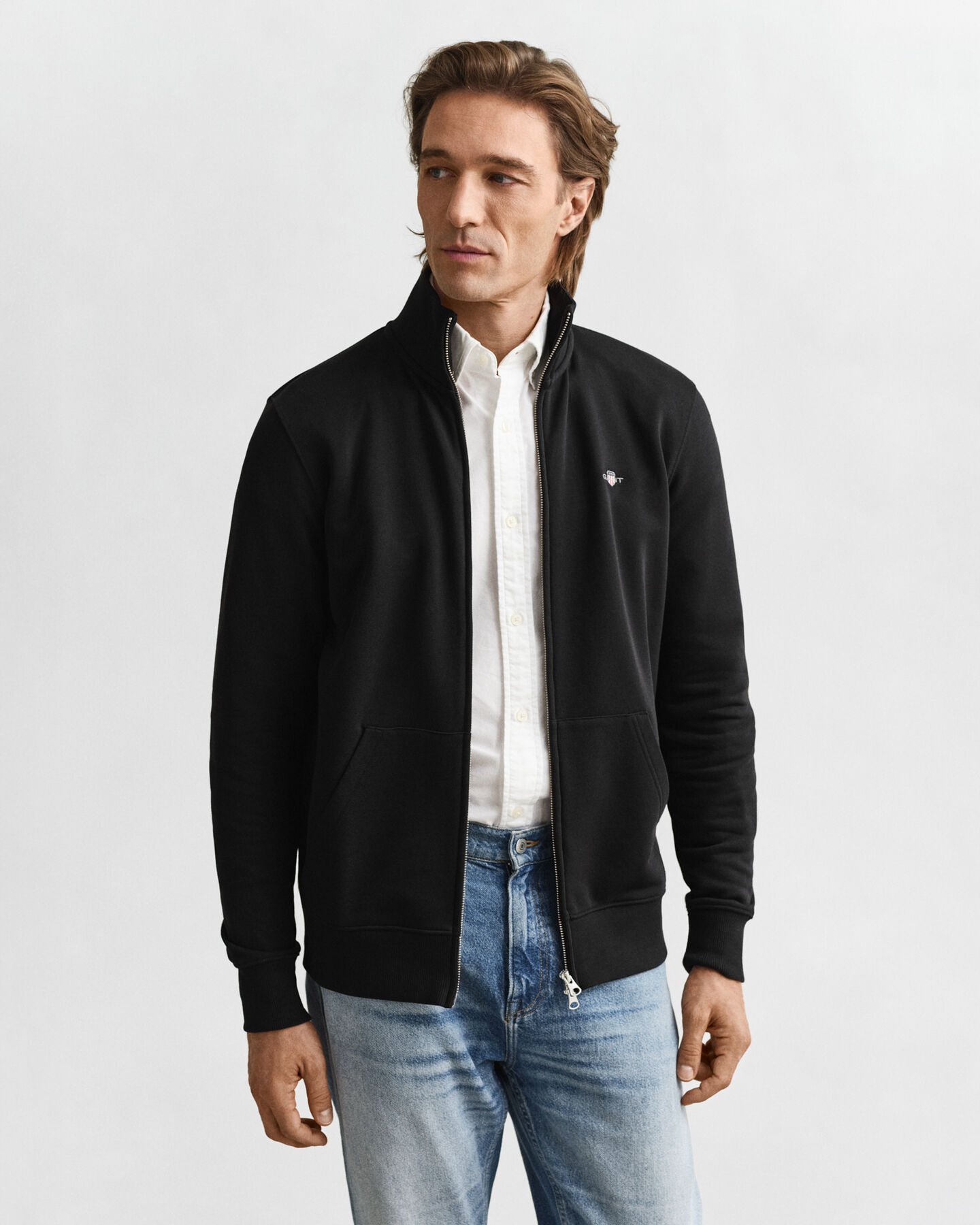 Shield sweatshirt med dragkedja