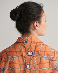 Relaxed fit Sailing Print blus i bomull och silke