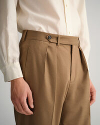 Kostymbyxor med vida ben i flanell